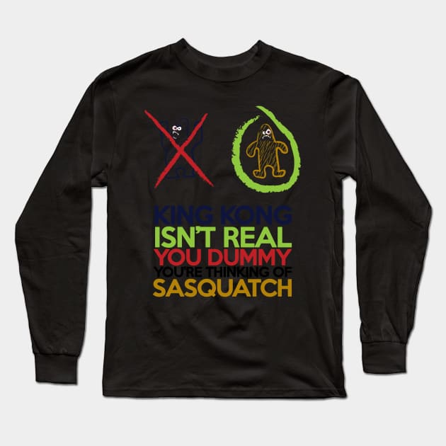 King Kong vs. Sasquatch Long Sleeve T-Shirt by potatonomad